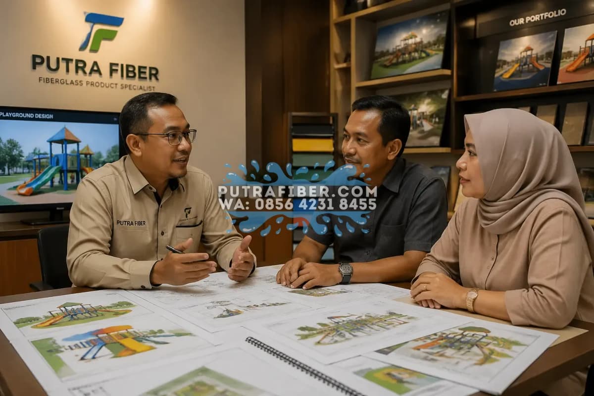 konsultasi pemilihan playground fiber dengan tim profesional Putra Fiber